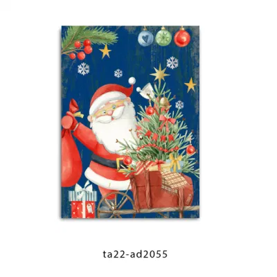 Fábrica mayorista Santa luces LED de diseño de pintura decorativa arte de pared