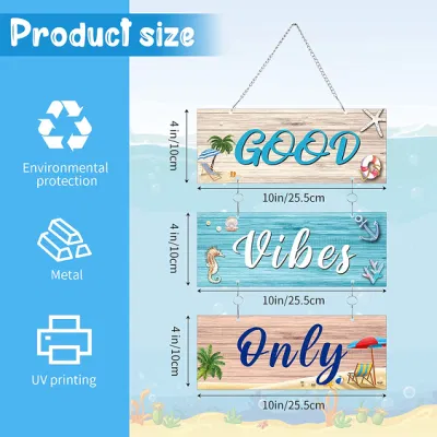 La Decoración de pared de la playa de colgantes de pared de placa de la playa de signos decoraciones para el hogar dormitorio o sala de estar
