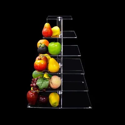 Custom Multi-Tiers acrílico Pastel de Bodas frutas de postre de la torre Soporte de pantalla