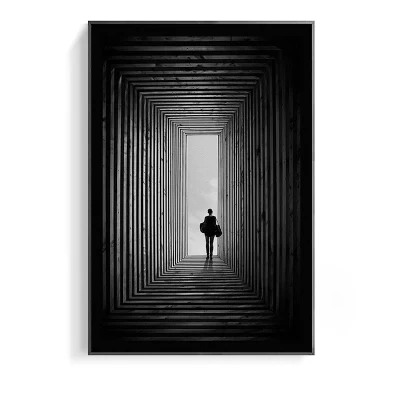 Blanco y negro de los países nórdicos la pintura decorativa moderno abstracto porche de la Oficina de la Pasarela de moda personalidad creadora de Arte de diseño de la pintura de pared