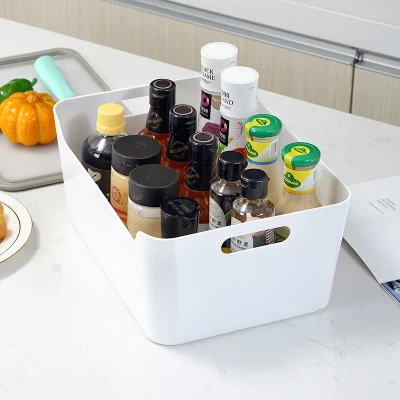 Cocina PP Organizador de almacenamiento de juguetes Cesta para ropa libros cesta de frutas Alimentos bebidas soporte de almacenamiento almacenamiento multimedia Cesta de plástico de cocina