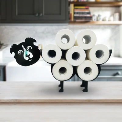 Baño Cocina Toilet almacenamiento de papel Organizador Pig Metal Tissue Holder