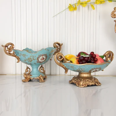  RS026 Dispensador de frutos secos de resina de estilo árabe Placas decorativas de frutas con pies para decoración de hogar