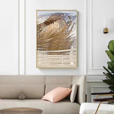 Lienzo de la lámina de estaño de oro arte el arte de la pared de pieles de plumas de la impresión barata Home Decoración regalo imagen marco de la pintura moderna Juego de 3 piezas