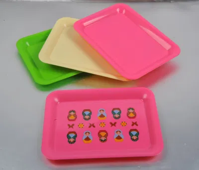 Promoción Seguro de comida rápida de plástico bandejas de servicio
