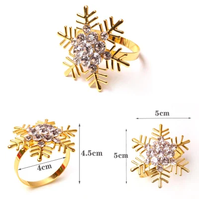 3,5*3,5cm plástico árbol de Navidad hebilla Fawn Wreath Napkin Ring