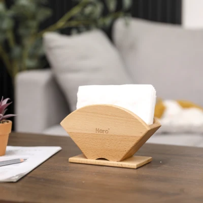 Caja de papel de madera de alta calidad ecológica natural para servilletas Baño
