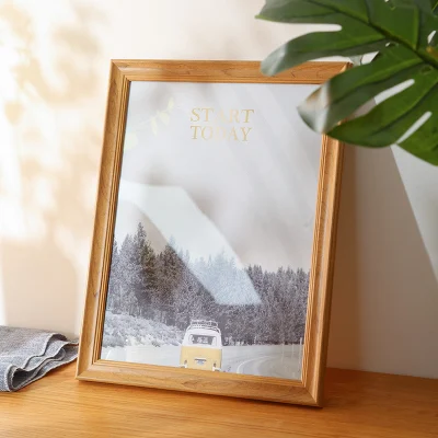 Navidad Amazon Hot Vender Solid Wood Photo Frame A4 Creative Marco de madera