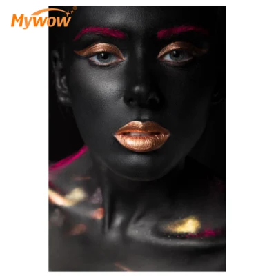 Pintura colgante Metal Diamond Retrato Pintura al óleo Arte de la pared Lujo 3D Pintura Wall Art