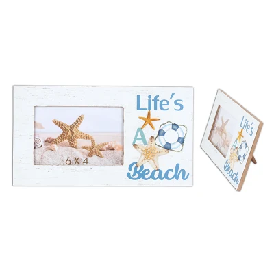 Una casa Handmade decorativos exclusivos de apertura de 4X6 Panel de madera de la imagen de la playa el marco de fotos personalizado
