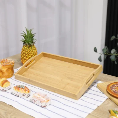 La bandeja de servir la cena de madera de la tabla de madera bandejas de servir en bandeja de madera decoración hamburguesa bandeja de comida