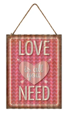  El amor es todo lo que necesitas placa de hierro de la pared San Valentín personalizado Colgante Metal decoración del hogar placa de pared