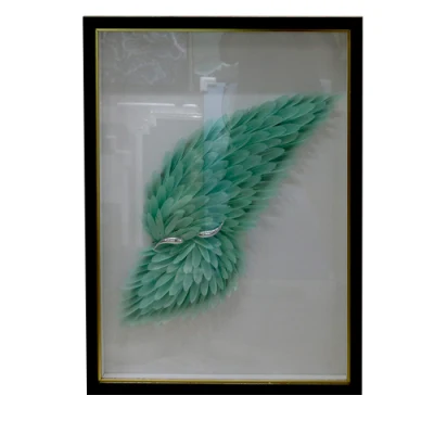 Adorno de pintura decorativa de alas de plumas
