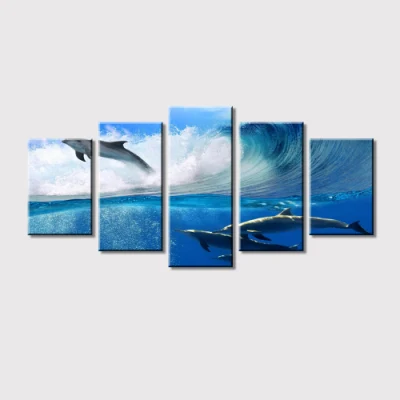  5 piezas de arte en blanco y negro impresiones artísticas de la pared de lienzo para decoración del hogar