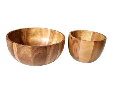 FSC de bambú de la Acacia que sirve el recipiente perfecto para una ensalada o fruta de 11,5 pulgadas de 29cm.