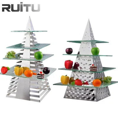 El Hotel y restaurante de lujo de alimentación en la pared de metal plegable apilable de acero inoxidable de Nivel 2 Tejido Rattan fruta alimentos preparar para el almacenamiento Granero