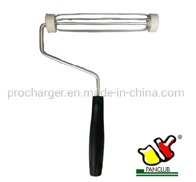 7&quot; mejor Vender 4 jaula de alambre de rodillos de pintura con 5,9mm bastidor de núcleo y mango de plástico