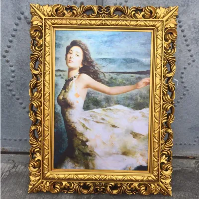  Marco de cuadros de pintura al por mayor de oro antiguo para la decoración del hogar