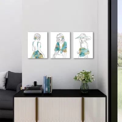 Libre directo de fábrica de pinturas Arte Diseño Personalizado Panel 3 conjunto de impresiones de arte de la pared de lona