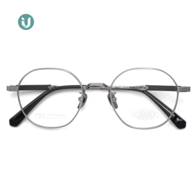 La Mens Trama REDONDO TITANIO óptica Gafas Anteojos Marcos