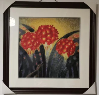  Suzhou bordado a mano de pintura Decorativa Hydrangea macrophylla