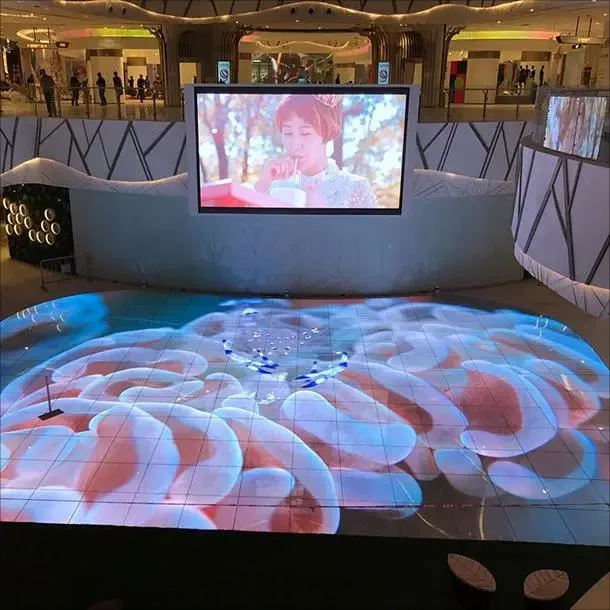 P3.91 P4.81 Stage Rental Interactive Floor Tiles Video Full Color LED Floor Display for Wedding Party