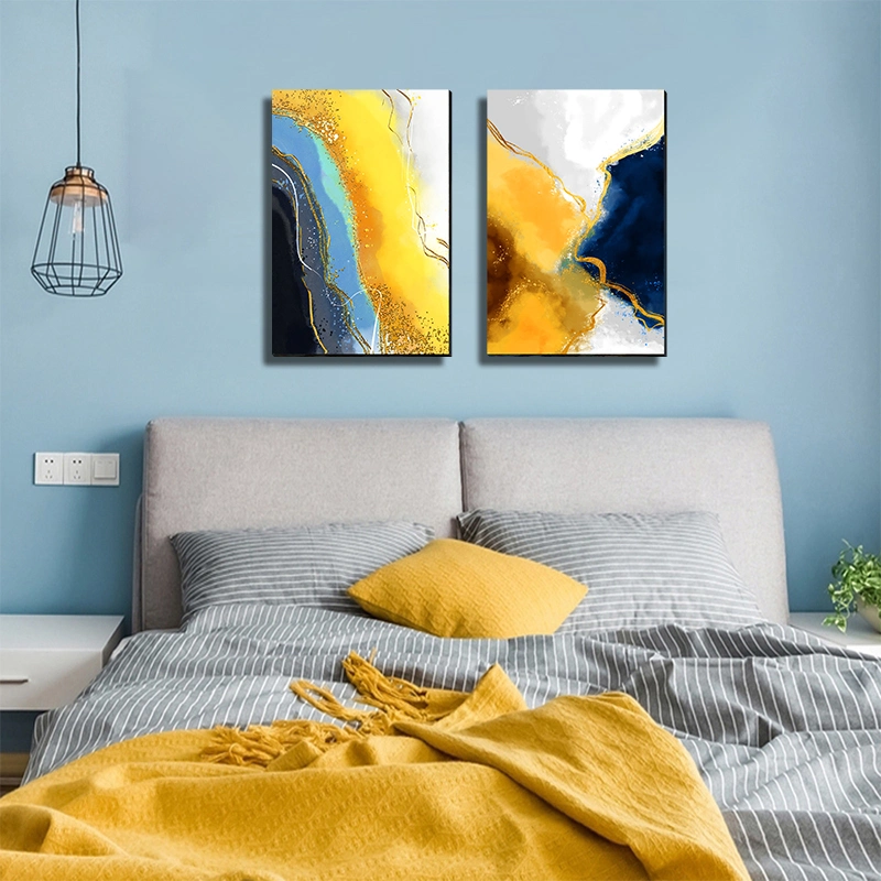 Canvas Wall Art Printing Luxury Home Decoration Painting Modern Designer Art Golden Elegant Gift Abstract Wall Art Set