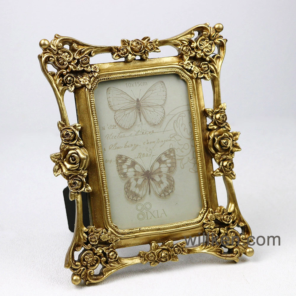 Custom Heart-Shaped Love Wedding Photo Frame Resin Antique Home Photo Frame