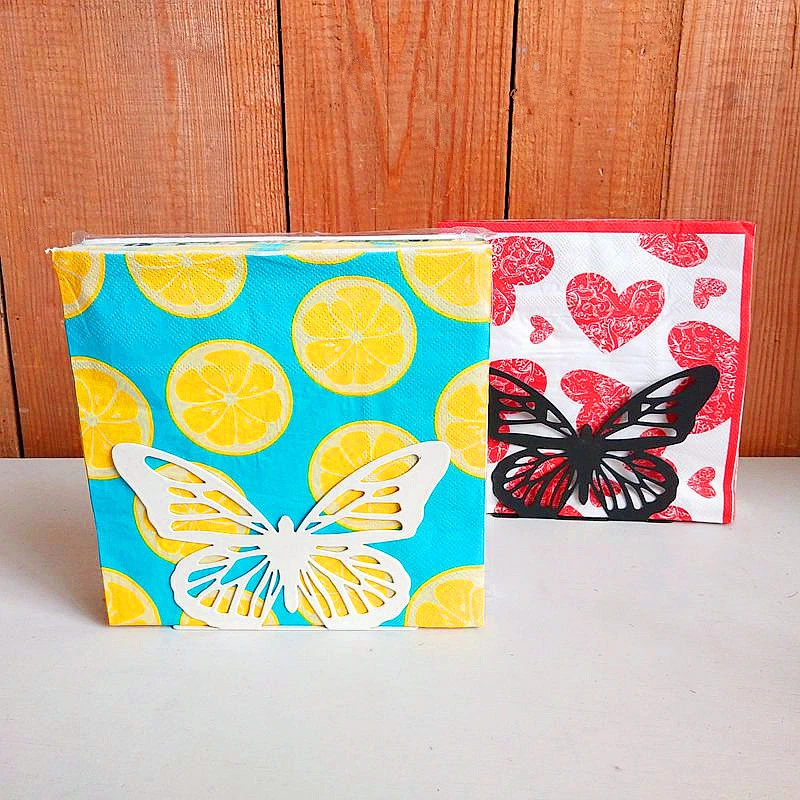 Economical Custom Design Butterfly Table Metal Napkin Holder