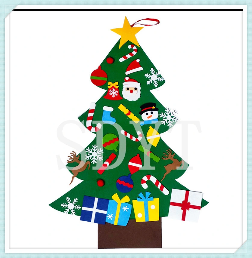 2020 DIY Ornament Wall Hanging Felt Christmas Tree Decoration for Children