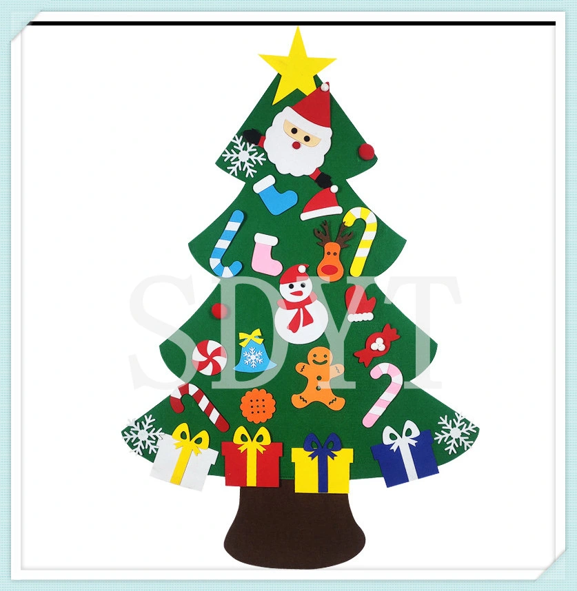 2020 DIY Ornament Wall Hanging Felt Christmas Tree Decoration for Children