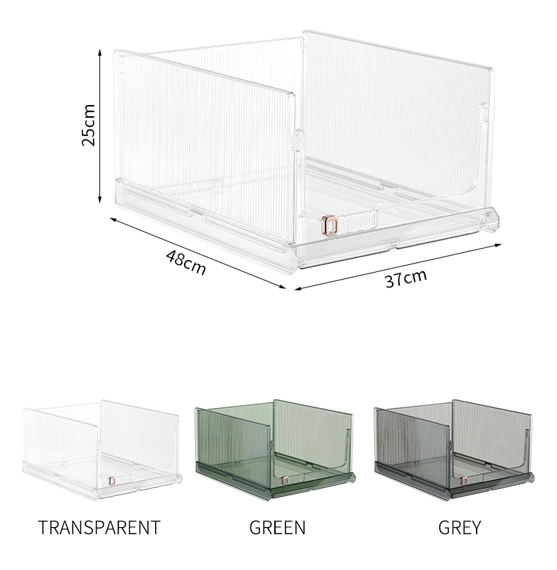 Lvcat Closet Layered Classify Clothes Transparent Foldable Plastic Storage Baskets for Storage Clothes