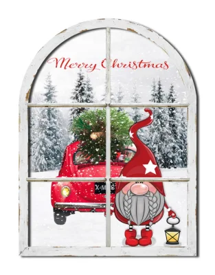 Natale Snowman Murale Wall Art luci LED Canvas Art personalizzato Natale divano Wall Art