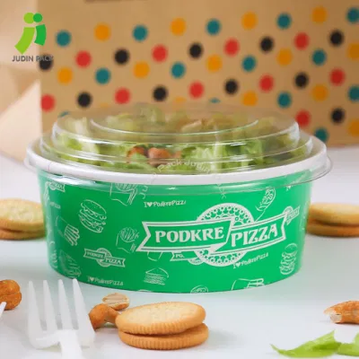 Fabbrica di fornitori cinesi Bowls di carta monouso di insalata per frutta di insalata