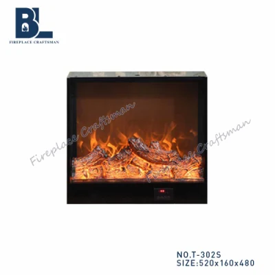 60&quot; moderna fiamma artificiale montaggio a parete camino elettrico inserto