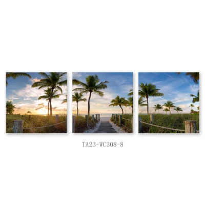 Best Selling 3 pannelli foglie d&prime;autunno disegni fotografici pittura d&prime;arte For sale Modern Wall Paintings Multi-Panel Canvas Wall Art