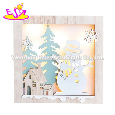 Vendita all&prime;ingrosso Fairy legno muro Hanging idee per Natale W09d085