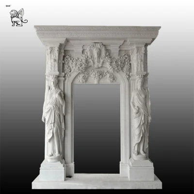 Viola Letterario grande antico scolpito pietra Giardino in marmo cornice porta Mdfy-37
