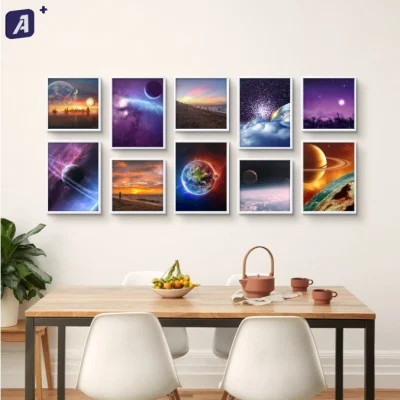 CORNICE fotografica IN plastica adesiva nera DA parete 20X20 20X30