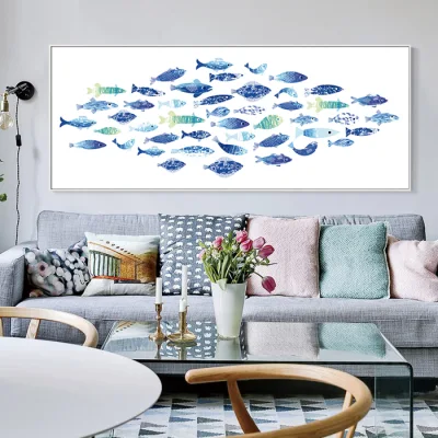 Incorniciato unico Wall decor Modern Landscape Canvas stampe d&prime;arte per Soggiorno