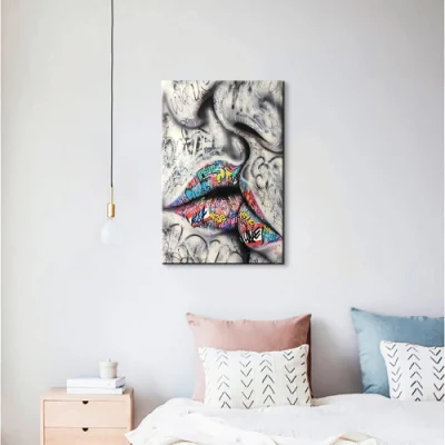 OEM Graffiti Wall Art Tongue Poster Canvas Stampa strada colorata Decorazioni Art Wall per soggiorno con camera da letto
