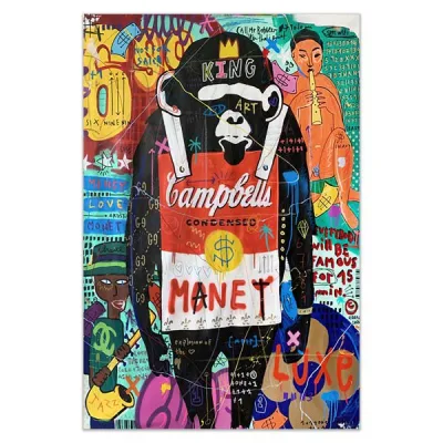 Fabbrica all&prime;ingrosso Pop Monkey decorazione tela Acquerello dipinti Wall Art