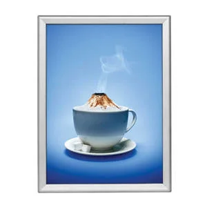 Cornice a scatto in alluminio da 25 mm aperta frontale A1/A2/A3/A4 con clip