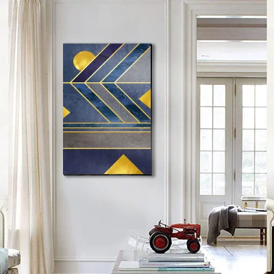 Vendita all&prime;ingrosso cornice decorativa tela parete Arte astratta oro lamina Home Decorazione tela pittura Wall Art