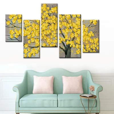 Vendita all&prime;ingrosso di alta qualità Direct 5 pannelli tela muro di verniciatura Arte Design Wall Art per la decorazione vivente