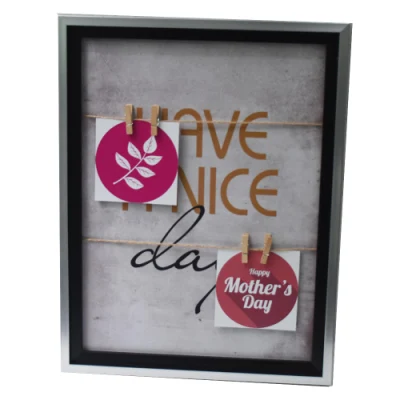 Cornice fotografica con clip in plastica da collage personalizzata