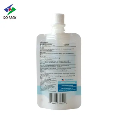 Sacchetto con beccuccio stampato DQ Pack in Mylar in alluminio sacchetti liquidi Confezione Custodia trasparente con beccuccio