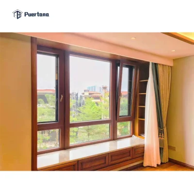 Red Oak Wood Classic CRANK out Casement Window telaio in alluminio Con barre simulate Windows