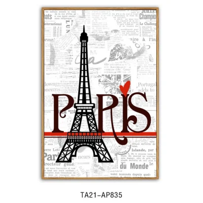 Lusso moderno Moda Torre Eiffel sera scenario soggiorno casa Decorazione Wall Art Poster Foto Hanging tela