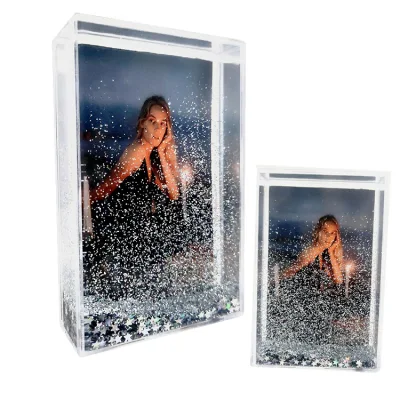 CORNICE fotografica CON glitter a liquido Instax MINI Size 2X3 Acqua